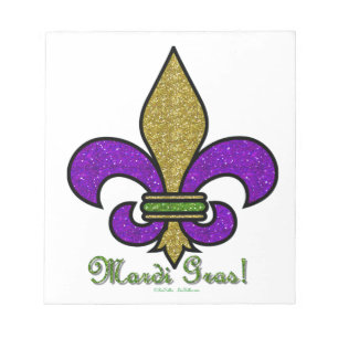 Lilie Mardi Gras Notizblock