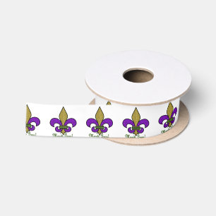 Lilie Mardi Gras Satinband