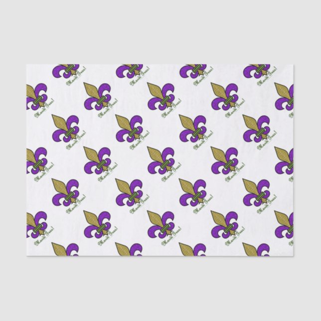 Lilie Mardi Gras Seidenpapier (Vorderseite)