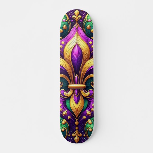 Lilie Mardi gras Skateboard (Vorne)