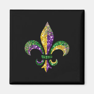 Lilie Mardi Gras Symbol Louisiana New Orlea Magnet