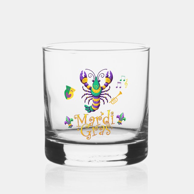 Lilie Mardi Gras Whiskyglas (Rückseite)