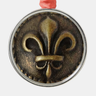 Lilie Medallion Silbernes Ornament