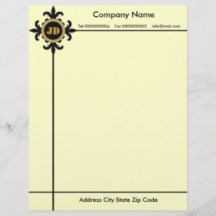 Lilie Monogramm Letterhead Briefbogen