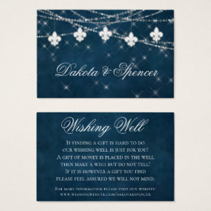 Lilie Navy Blue Light Rustikaler Brunnen