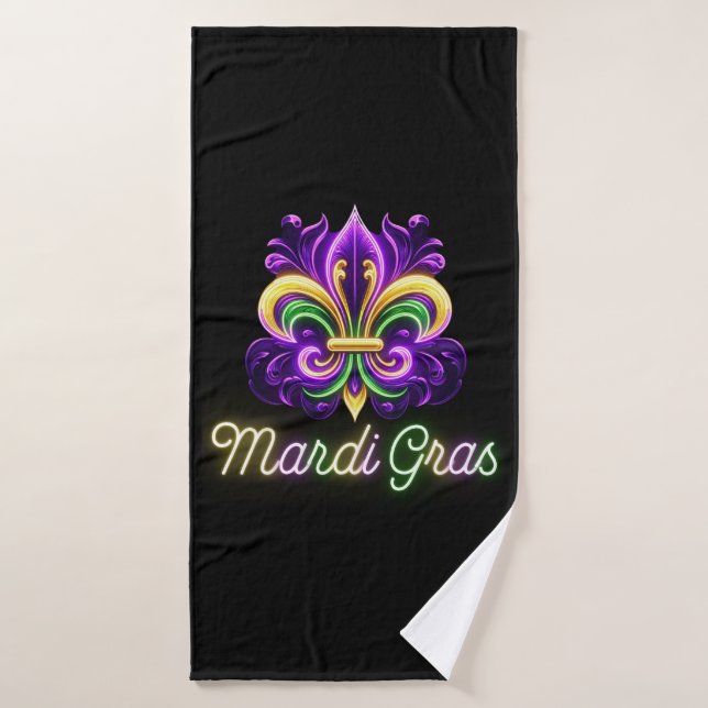 Lilie Neon Mardi Gras Badehandtuch (Badehandtuch)