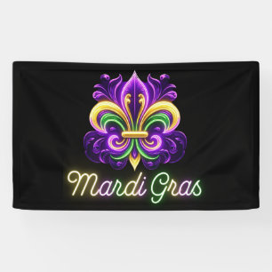 Lilie Neon Mardi Gras Banner