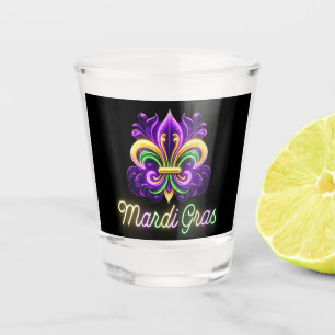 Lilie Neon Mardi Gras Schnapsglas
