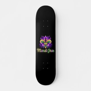 Lilie Neon Mardi Gras Skateboard