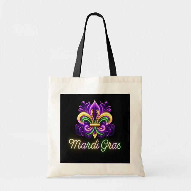 Lilie Neon Mardi Gras Tragetasche (Vorne)