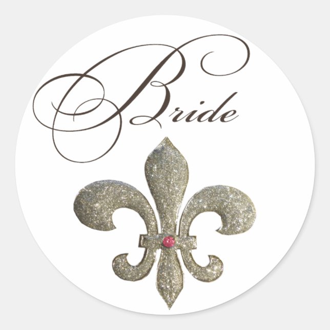 Lilie NOLA Bride Bling Runder Aufkleber (Vorderseite)