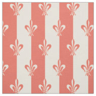 Lilie Off White & Terra Cotta Red Stoff