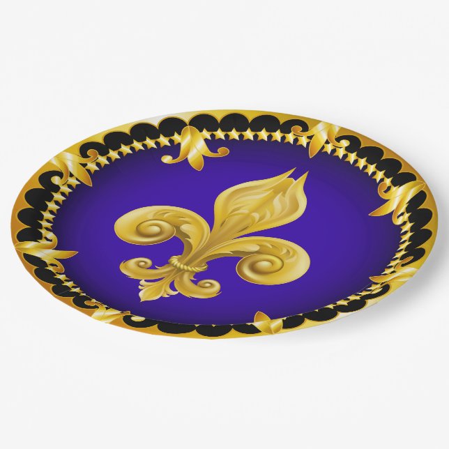 Lilie Party Goods Paper Plate Pappteller (Schrägansicht)