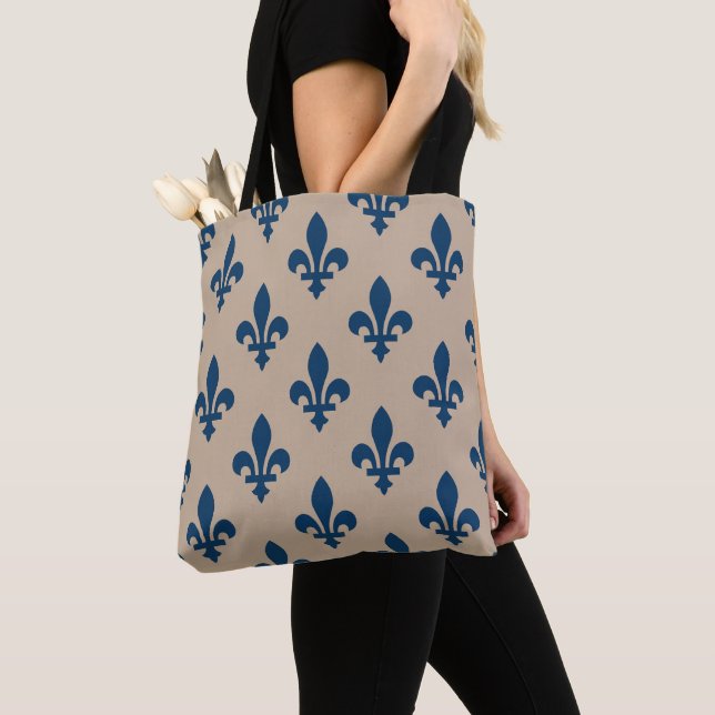 Lilie Pattern, Royal French Blue on Cream (Von Nahem)