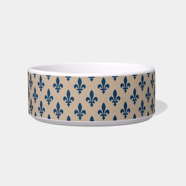 Lilie Pattern, Royal French Blue on Cream Napf (Vorderseite)