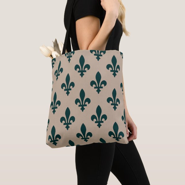 Lilie Pattern, Royal French Green on Cream (Von Nahem)