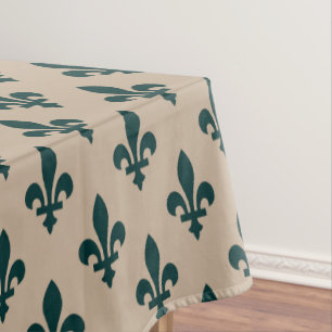 Lilie Pattern, Royal French Green on Cream Tischdecke