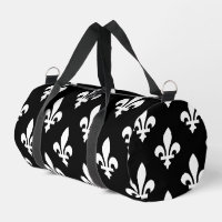 Lilie Pattern, Royal French, White on Black