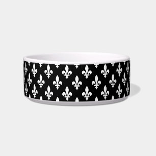 Lilie Pattern, Royal French, White on Black Napf