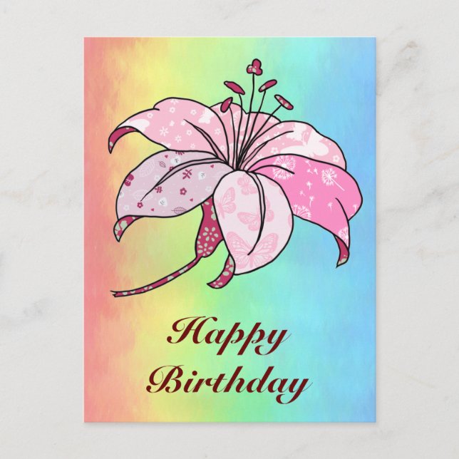 Lilie  postkarte (Vorderseite)