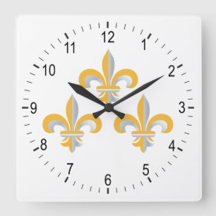 Lilie Quadratische Wanduhr