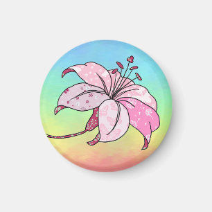 Lilie Rechteckiger Magnet