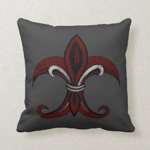 Lilie Red/Silver Kissen