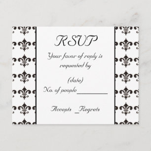 Lilie RSVP-Kartenvorlage RSVP Karte