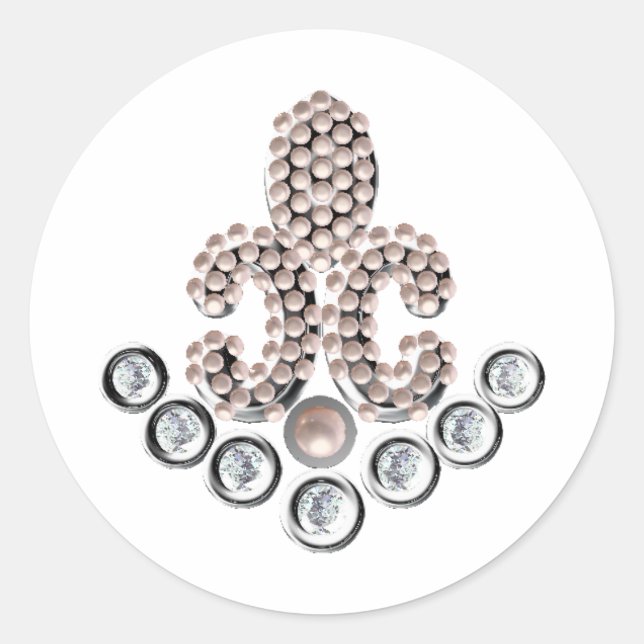 Lilie Runder Aufkleber (Vorderseite)