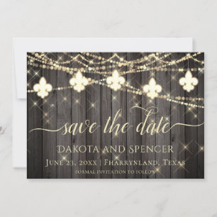 Lilie Rustikale Lichter   Boho Chic Wedding Save The Date