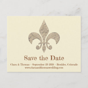 Lilie Save the Date Simple Elegant Wedding Ankündigungspostkarte