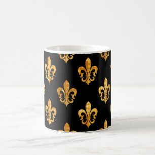 Lilie/Schwarz/Gold/DIYbackground Tasse