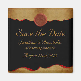 Lilie Scroll Save the Date benutzerdefiniert Magnet