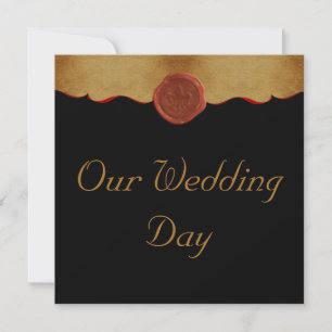 Lilie Scroll Wedding Einladung