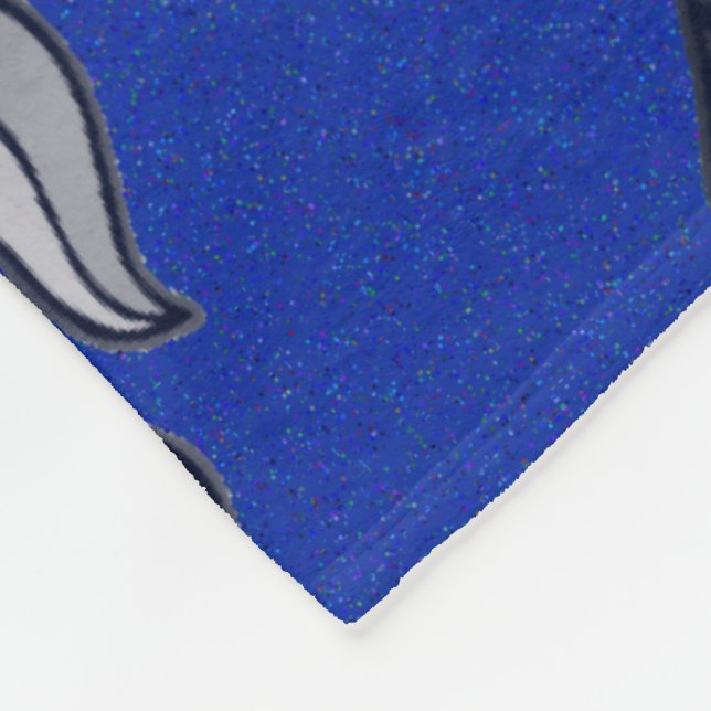 Lilie Silver und Blue Fleecedecke (Ecke)