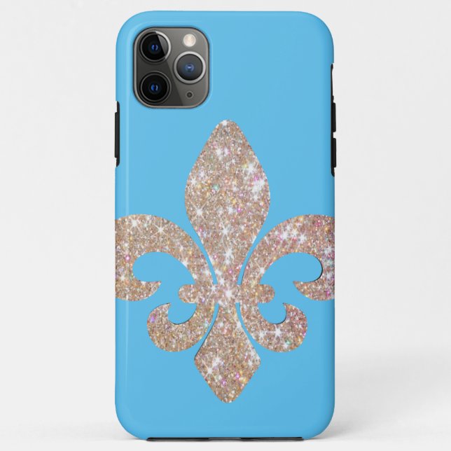 Lilie Sparkle Glitzer mardi gras Case-Mate iPhone Hülle (Rückseite)