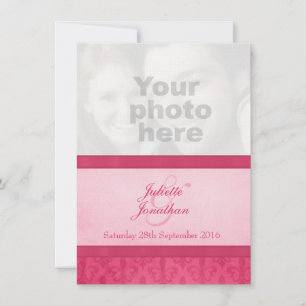 Lilie Stil Rosa Foto Hochzeit Einladung