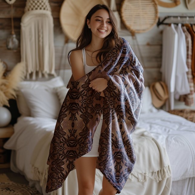 Lilie Styled Imitats Leather Pattern Fleecedecke (Von Creator hochgeladen)