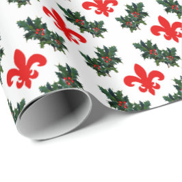 Lilie und Stechpalmen-Verpackungs-Papier Geschenkpapier