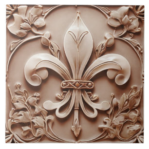 Lilie Vintag Antique Brown Imitats Relief Fliese