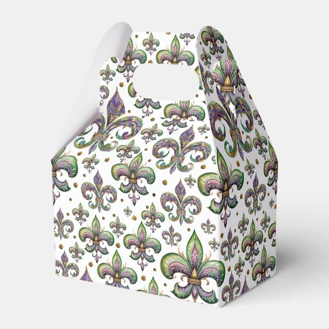 Lilie Watercolor Mardi Gras Vibes Geschenkschachtel (Vorderseite)