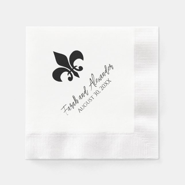 Lilie Wedding Napkins Serviette (Vorderseite)
