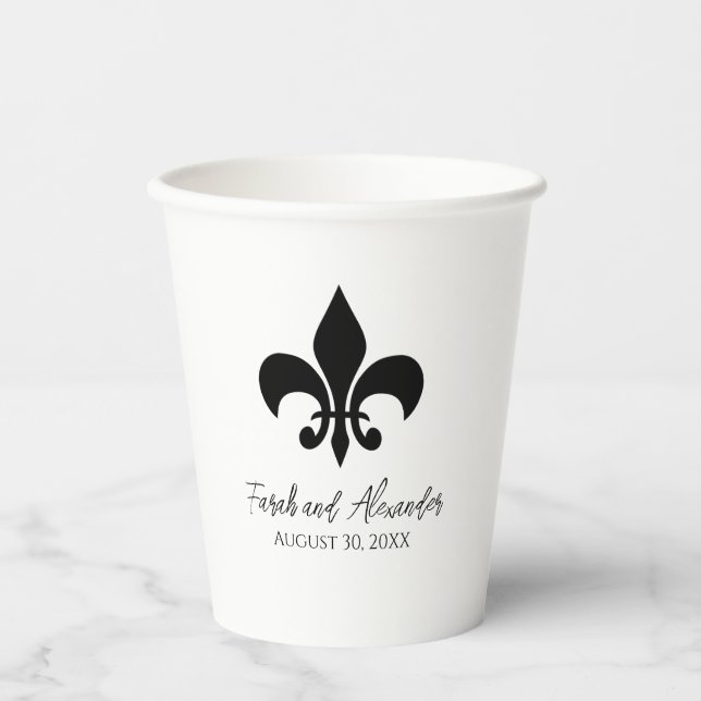 Lilie Wedding Paper Cups Pappbecher (Vorderseite)