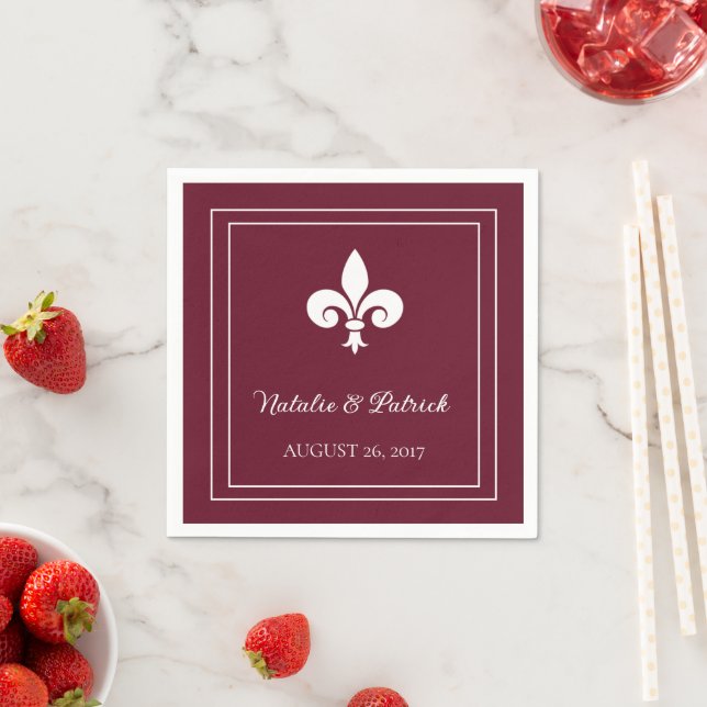 Lilie Wedding Paper Napkins Serviette (Beispiel)