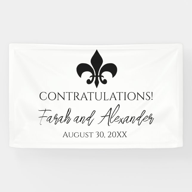 Lilie Wedding Party Banner Custom (Horizontal)