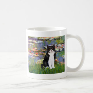Lilien 2 - Schwarze und Weiße Katze Kaffeetasse
