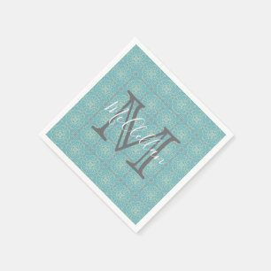 Lilien-alte WeltVintage Fliesen-Servietten Serviette