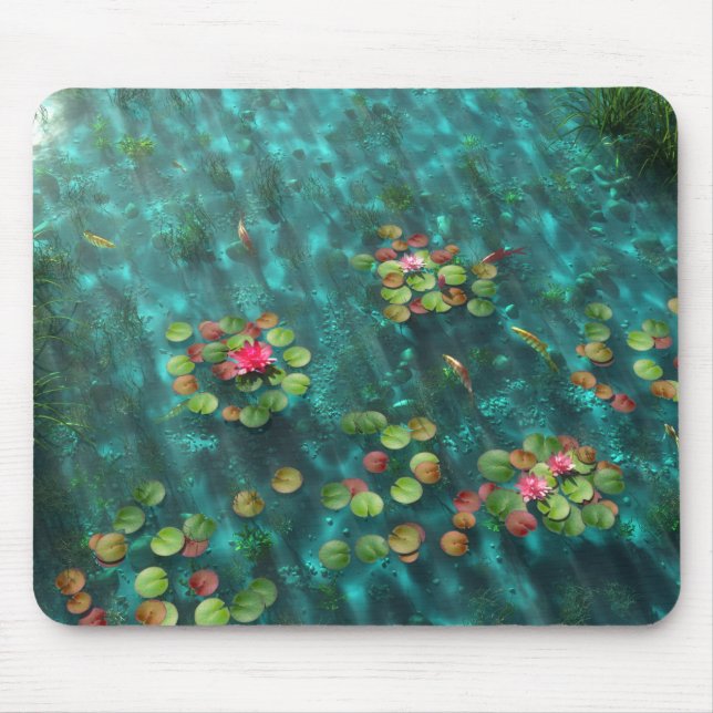 Lilien auf der Wasserrutsche Mousepad (Vorne)