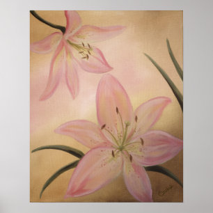 Lilien-Blumen-Plakat Poster