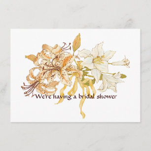 Lilien-Blumenstrauß Einladung